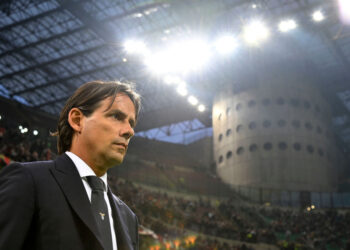 MILAN, ITALY - APRIL 13:  SS Lazio head coach Simone Inzaghi attend before the Serie A match between AC Milan and SS Lazio at Stadio Giuseppe Meazza on April 13, 2019 in Milan, Italy.  (Photo by Marco Rosi/Getty Images)