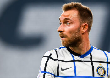 GENOA, ITALY - OCTOBER 24: Christian Eriksen of Inter looks on during the Serie A match between Genoa CFC and Fc Internazionale at Stadio Luigi Ferraris on September 20, 2020 in Genoa, Italy. (Photo by Paolo Rattini/Getty Images)