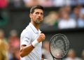 Tennis - Wimbledon - All England Lawn Tennis and Croquet Club, London, Britain - July 12, 2019  Serbia's Novak Djokovic reacts during his semi-final match against Spain's Roberto Bautista Agut  REUTERS/Toby Melville