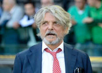 UDINE, ITALY - SEPTEMBER 30:  Massimo Ferrero president of Sampdoria looks on during the Serie A match between Udinese Calcio and UC Sampdoria at Stadio Friuli on September 30, 2017 in Udine, Italy.  (Photo by Dino Panato/Getty Images)