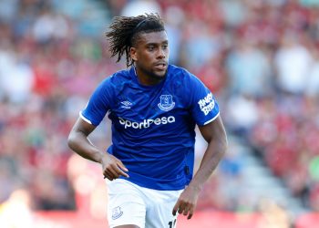 BOURNEMOUTH, ENGLAND - SEPTEMBER 15: Alex Iwobi of Everton during the Premier League match between AFC Bournemouth and Everton FC at Vitality Stadium on September 15, 2019 in Bournemouth, United Kingdom. (Photo by Matthew Impey/Offside/Offside via Getty Images)