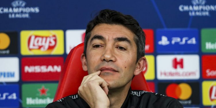 Lisbon, 09/12/2019 - Bruno Lage and Pizzi of Sport Lisboa e Benfica, spoke this afternoon at Estádio da Luz in Lisbon, in a press conference in anticipation of tomorrow's matcainst nst Football Club Zenit, counting for the Champions League Groups 2019/20. Bruno Lage (Pedro Rocha / Global Images) 


Photo by Icon Sport - Bruno LAGE - Estàdio da Luz - Lisbonne (Portugal)