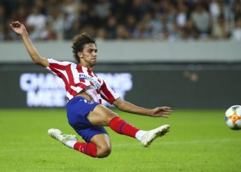 STOCKHOLM, SWEDEN - AUGUST 10: Joao Felix of Atletico Madrid scores a goal to make the score 2-1 during the International Champions Cup match between Atletico Madrid and Juventus on August 10, 2019 in Stockholm, Sweden. (Photo by Charlie Crowhurst/International Champions Cup/Getty Images)