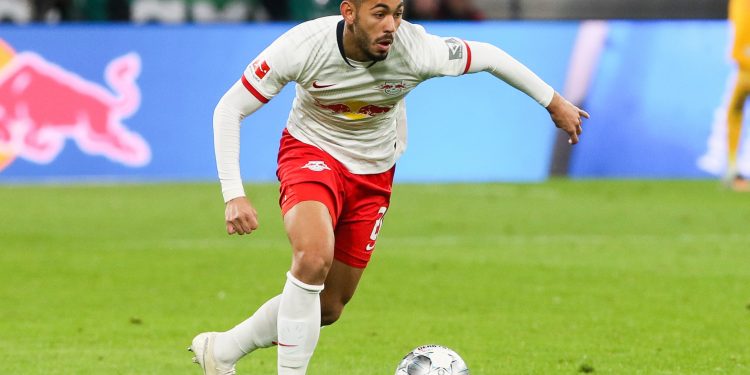 LEIPZIG,GERMANY,02.NOV.19 - SOCCER - 1. DFL, 1. Deutsche Bundesliga, RasenBallsport Leipzig vs 1. FSV Mainz 05. Image shows Matheus Cunha (RB Leipzig). Photo: GEPA pictures/ Gabor Krieg - DFL regulations prohibit any use of photographs as image sequences and/or quasi-video. - For editorial use only. Image is free of charge.