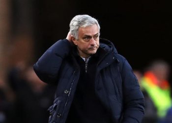 Tottenham Hotspur manager Jose Mourinho appears dejected during the FA Cup third round match at the Riverside Stadium, Middlesbrough.