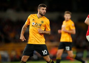 WOLVERHAMPTON, ENGLAND - AUGUST 19: Patrick Cutrone of Wolverhampton Wanderers during the Premier League match between Wolverhampton Wanderers and Manchester United at Molineux on August 19, 2019 in Wolverhampton, United Kingdom. (Photo by Malcolm Couzens/Getty Images)
