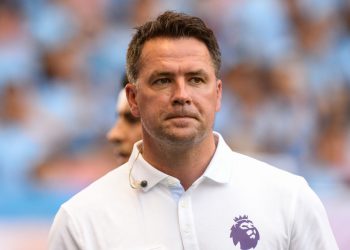 SHANGHAI, CHINA - JULY 20: Ex Newcastle and England Striker Michael Owen looks on during the Premier League Asia Trophy match between Newcastle United and West Ham United at Hongkou Football Stadium on July 20, 2019 in Shanghai, China. (Photo by Serena Taylor/Newcastle United via Getty Images)