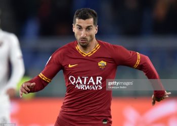 ROME, ITALY - JANUARY 05:  Henrik Mkhitaryan of AS Roma looks on during the Serie A match between AS Roma and Torino FC at Stadio Olimpico on January 5, 2020 in Rome, Italy.  (Photo by Giuseppe Bellini/Getty Images)