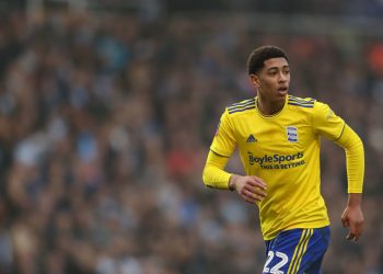 BIRMINGHAM, ENGLAND - JANUARY 25: Jude Bellingham of Birmingham City during the FA Cup Fourth Round match between Coventry City and Birmingham City at St Andrew's Trillion Trophy Stadium on January 25, 2020 in Birmingham, England. (Photo by James Williamson - AMA/Getty Images)