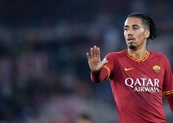 Chris Smalling of AS Roma during the Serie A match between AS Roma and AC Milan at Stadio Olimpico, Rome, Italy on 27 October 2019. (Photo by Giuseppe Maffia/NurPhoto via Getty Images)