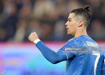 FERRARA, ITALY - FEBRUARY 22: Juventus player Cristiano Ronaldo celebrates after scoring the 0-1 goal during the Serie A match between SPAL and  Juventus at Stadio Paolo Mazza on February 22, 2020 in Ferrara, Italy. (Photo by Daniele Badolato - Juventus FC/Getty Images)