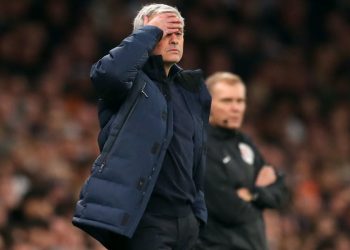 LONDON, ENGLAND - FEBRUARY 02: Jose Mourinho, Manager of Tottenham Hotspur reacts during the Premier League match between Tottenham Hotspur and Manchester City at Tottenham Hotspur Stadium on February 02, 2020 in London, United Kingdom. (Photo by Catherine Ivill/Getty Images)