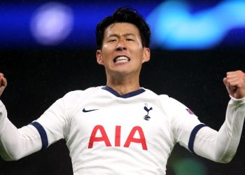 Tottenham Hotspur's Son Heung-min celebrates scoring his side's first goal of the game during the UEFA Champions League match at Tottenham Hotspur Stadium, London. PA Photo. Picture date: Tuesday October 1, 2019. See PA story SOCCER Tottenham. Photo credit should read: Steven Paston/PA Wire.