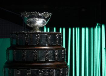 MADRID, SPAIN - NOVEMBER 23: Davis Cup by Rakuten Madrid Finals 2019 at Caja Magica on November 23, 2019 in Madrid, Spain. (Photo by Manuel Queimadelos / Kosmos Tennis)