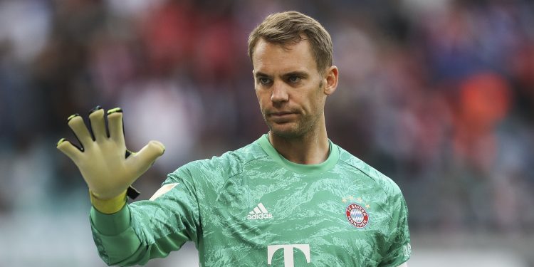 LEIPZIG, GERMANY - SEPTEMBER 14: Manuel Neuer of Bayern Munich looks on during the Bundesliga match between RB Leipzig and FC Bayern Muenchen at Red Bull Arena on September 14, 2019 in Leipzig, Germany. (Photo by Maja Hitij/Bongarts/Getty Images)