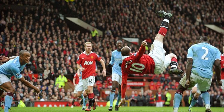 WAYNE ROONEY SCORES HIS FANTASTIC OVERHEAD KICK TO WIN THE MATCH 2-1

MANCHESTER UTD v MANCHESTER CITY
PREMIER LEAGUE - OLD TRAFFORD

COPYRIGHT PHOTO : MARK PAIN
07774 842005 - 12/2/2011