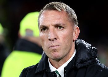 GLASGOW, SCOTLAND - NOVEMBER 08:  Brendan Rodgers, Manager of Celtic looks on prior to the UEFA Europa League Group B match between Celtic and RB Leipzig at Celtic Park on November 8, 2018 in Glasgow, United Kingdom.  (Photo by Ian MacNicol/Getty Images)