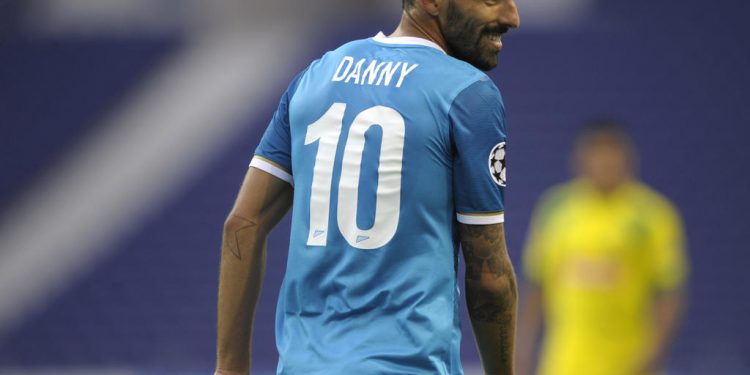 PORTO, PORTUGAL - AUGUST 20:  Danny of FC Zenit St Petersburg in action during the UEFA Champions League play-off first leg match between FC Pacos de Ferreira and FC Zenit St Petersburg held on August 20, 2013 at the Estadio do Dragao, in Porto, Portugal. (Photo by Miguel Riopa/EuroFootball/Getty Images)