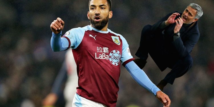 Burnley's Aaron Lennon during the Premier League match at Turf Moor, Burnley