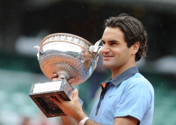 Roger Federer, Roland Garros 2009, Simple Messieurs, Remise de Prix, Photo : Eric Della Torre / FFT
