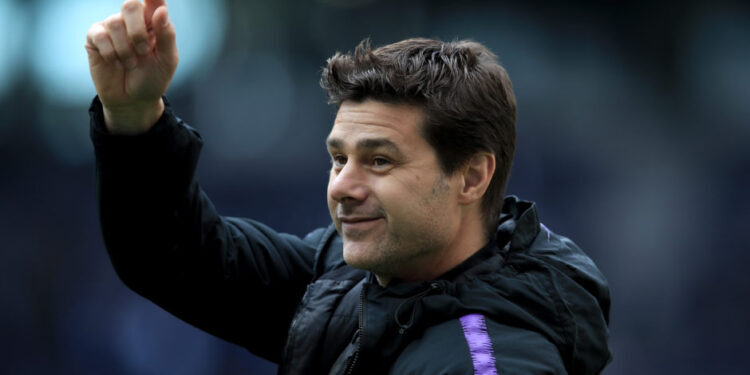 LONDON, ENGLAND - MAY 12: Mauricio Pochettino manager / head coach of Tottenham Hotspur reacts during the Premier League match between Tottenham Hotspur and Everton FC at Tottenham Hotspur Stadium on May 12, 2019 in London, United Kingdom. (Photo by Marc Atkins/Getty Images)