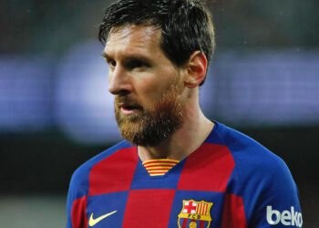 MADRID, SPAIN - MARCH 01: Lionel Messi of FC Barcelona looks on during the Spanish League, La Liga, football match played between Real Madrid CF and FC Barcelona at Santiago Bernabeu stadium on March 01, 2020 in Madrid, Spain. (Photo by Oscar J. Barroso / AFP7 / Europa Press Sports via Getty Images)