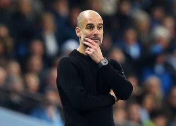 MANCHESTER, ENGLAND - DECEMBER 29: Pep Guardiola, Manager of Manchester City looks on during the Premier League match between Manchester City and Sheffield United at Etihad Stadium on December 29, 2019 in Manchester, United Kingdom. (Photo by Alex Livesey/Getty Images)