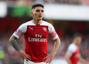 LONDON, ENGLAND - FEBRUARY 24: Lucas Torreira of Arsenal during the Premier League match between Arsenal FC and Southampton FC at Emirates Stadium on February 24, 2019 in London, United Kingdom. (Photo by Catherine Ivill/Getty Images)