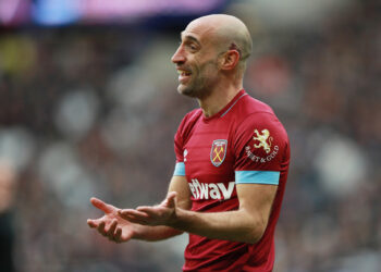 Soccer Football - Premier League - West Ham United v Huddersfield Town - London Stadium, London, Britain - March 16, 2019 West Ham's Pablo Zabaleta reacts    REUTERS/Ian Walton  EDITORIAL USE ONLY. No use with unauthorized audio, video, data, fixture lists, club/league logos or "live" services. Online in-match use limited to 75 images, no video emulation. No use in betting, games or single club/league/player publications.  Please contact your account representative for further details.
