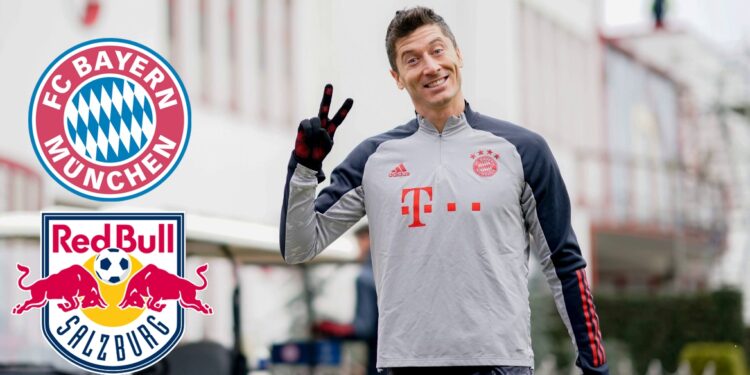 In this handout picture released on November 24, 2020 by FC Bayern Munich, Bayern Munich's Polish forward Robert Lewandowski attends a training session on the eve of the UEFA Champions League match Bayern Munich v Salzburg in Munich, southern Germany. (Photo by Marco Donato / various sources / AFP) / RESTRICTED TO EDITORIAL USE - MANDATORY CREDIT "AFP PHOTO /FC BAYERN MUNICH " - NO MARKETING - NO ADVERTISING CAMPAIGNS - DISTRIBUTED AS A SERVICE TO CLIENTS