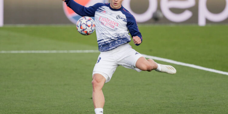 MADRID, SPAIN - OCTOBER 21: Luka Jovic of Real Madrid during the UEFA Champions League  match between Real Madrid v Shakhtar Donetsk at the Estadio Alfredo Di Stefano on October 21, 2020 in Madrid Spain (Photo by David S. Bustamante/Soccrates/Getty Images)