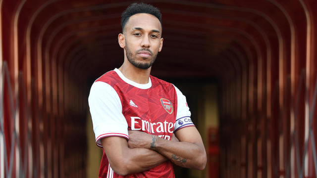 LONDON, ENGLAND - SEPTEMBER 15: Arsenal announce a new contract for Pierre-Emerick Aubameyang on September 15, 2020 in London, England. (Photo by Stuart MacFarlane/Arsenal FC via Getty Images)