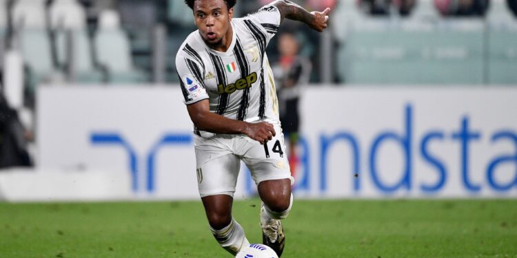 TURIN, ITALY - SEPTEMBER 20: Weston Mckennie of Juventus FC  during the Italian Serie A   match between Juventus v Sampdoria at the Allianz Stadium on September 20, 2020 in Turin Italy (Photo by Mattia Ozbot/Soccrates/Getty Images)