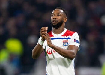 LYON, FRANCE - FEBRUARY 19: Moussa Dembele of Olympique Lyon looks on during the UEFA Champions League Round of 16 First Leg match between Olympique Lyonnais and FC Barcelona at Groupama Stadium on February 19, 2019 in Lyon, France. (Photo by TF-Images/TF-Images via Getty Images)