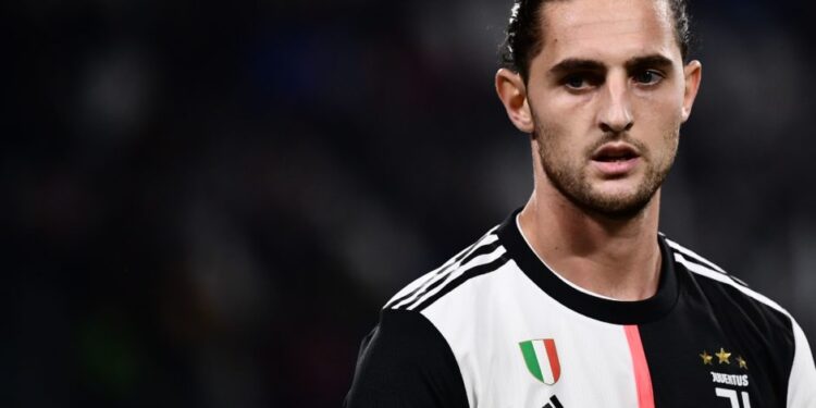 Juventus' French midfielder Adrien Rabiot reacts during the UEFA Champions League Group D football match Juventus vs Lokomotiv Moscow on October 22, 2019 at the Juventus stadium in Turin. (Photo by Marco Bertorello / AFP) (Photo by MARCO BERTORELLO/AFP via Getty Images)