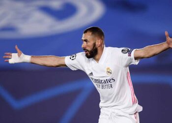 Madrid Spagna 03/11/2020 - Champions League / Real Madrid-Inter / foto Image nella foto: Karim Benzema PUBLICATIONxNOTxINxITA