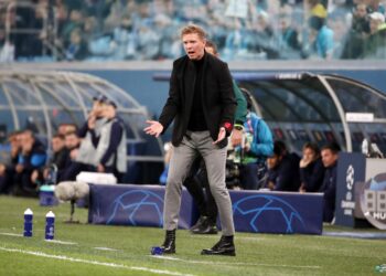 SAINT PETERSBURG,RUSSIA,05.NOV.19 - SOCCER - UEFA Champions League, group stage, Zenit St. Petersburg vs RasenBallsport Leipzig. Image shows head coach Julian Nagelsmann (RB Leipzig). Photo: GEPA pictures/ Sven Sonntag - For editorial use only. Image is free of charge.