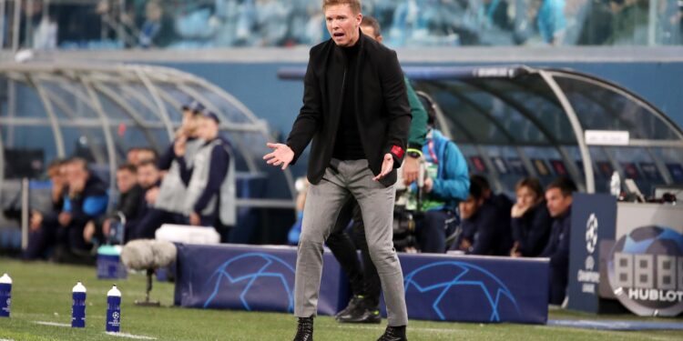 SAINT PETERSBURG,RUSSIA,05.NOV.19 - SOCCER - UEFA Champions League, group stage, Zenit St. Petersburg vs RasenBallsport Leipzig. Image shows head coach Julian Nagelsmann (RB Leipzig). Photo: GEPA pictures/ Sven Sonntag - For editorial use only. Image is free of charge.
