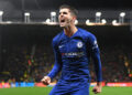 WATFORD, ENGLAND - NOVEMBER 02: Christian Pulisic of Chelsea celebrates after scoring his team's second goal during the Premier League match between Watford FC and Chelsea FC at Vicarage Road on November 02, 2019 in Watford, United Kingdom. (Photo by Darren Walsh/Chelsea FC via Getty Images)