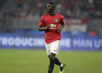 PERTH, AUSTRALIA - JULY 17:  Eric Bailly of Manchester United looks to pass the ball during a pre-season friendly match between Manchester United and Leeds United at Optus Stadium on July 17, 2019 in Perth, Australia. (Photo by Will Russell/Getty Images)