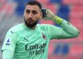 RENATO DALL'ARA STADIUM, BOLOGNA, ITALY - 2021/01/30: Gianluigi Donnarumma of Milan reacts during the Serie A football match between Bologna FC and AC Milan. AC Milan won 2-1 over Bologna FC. (Photo by Andrea Staccioli/Insidefoto/LightRocket via Getty Images)