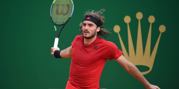 MONTE-CARLO, MONACO- APRIL 13: Images of Stefanos Tsitsipas from Greece and Aslan Karatsev from Russia on day 3,
photo by Corinne Dubreuil/ATP Tour