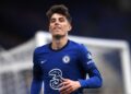 Chelsea's Kai Havertz celebrates scoring their side's second goal of the game during the Premier League match at Stamford Bridge, London. Issue date: Saturday May 1, 2021. (Photo by Neil Hall/PA Images via Getty Images)