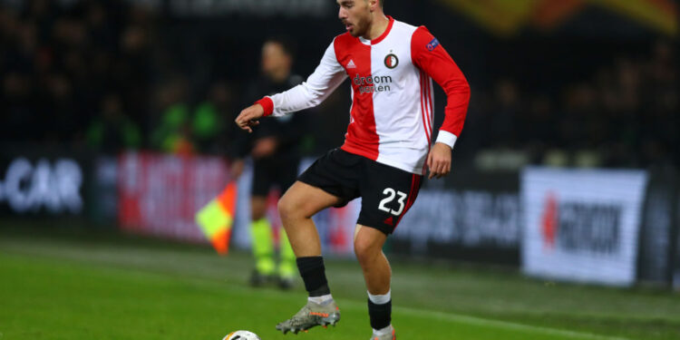 ROTTERDAM, NETHERLANDS - NOVEMBER 28: Orkun Kokcu of Feyenoord in action during the UEFA Europa League group G match between Feyenoord and Rangers FC at De Kuip on November 28, 2019 in Rotterdam, Netherlands. (Photo by Dean Mouhtaropoulos/Getty Images)