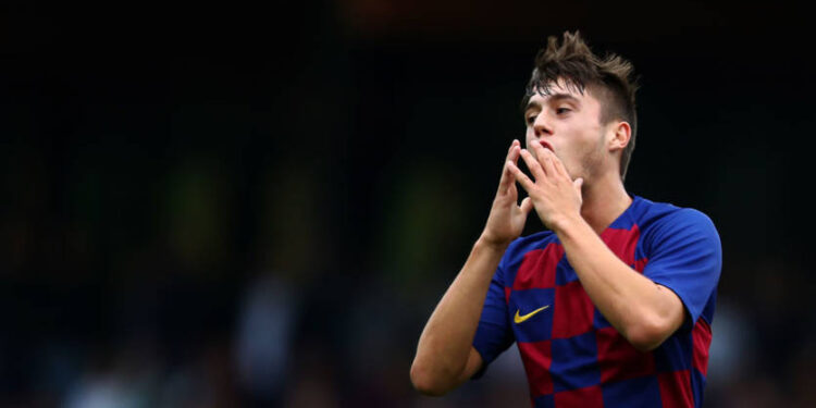 EINDHOVEN, NETHERLANDS - AUGUST 17:  Jaume Jardi Poyato of FC Barcelona reacts to a missed chance on goal during The Otten Cup match between PSV Eindhoven and FC Barcelona held at De Herdgang, the training ground & youth academy field of PSV Eindhoven on August 17, 2019 in Eindhoven, Netherlands. (Photo by Dean Mouhtaropoulos/Getty Images)