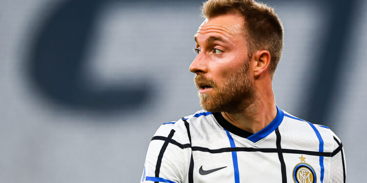 GENOA, ITALY - OCTOBER 24: Christian Eriksen of Inter looks on during the Serie A match between Genoa CFC and Fc Internazionale at Stadio Luigi Ferraris on September 20, 2020 in Genoa, Italy. (Photo by Paolo Rattini/Getty Images)