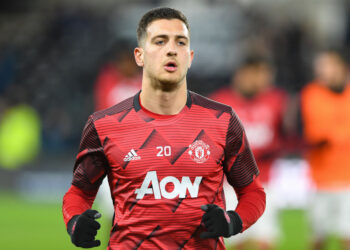 Diogo Dalot (20) of Manchester United during the FA Cup match between Derby County and Manchester United at the Pride Park, Derby on Thursday 5th March 2020. (Photo by Jon Hobley/MI News/NurPhoto via Getty Images)