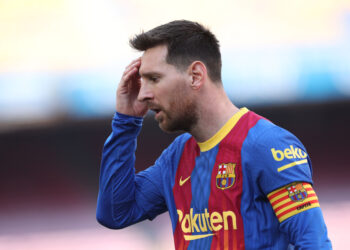 FILE PHOTO: Soccer Football - La Liga Santander - FC Barcelona v Atletico Madrid - Camp Nou, Barcelona, Spain - May 8, 2021 FC Barcelona's Lionel Messi REUTERS/Albert Gea
