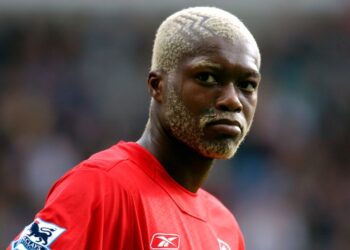 Liverpool's Djibril Cisse rues a missed chance