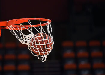 CAIRNS, AUSTRALIA - OCTOBER 26:  Seen is a match ball falling though the hoop before the start of the round three NBL match between the Cairns Taipans and the Adelaide 36ers at Cairns Convention Centre on October 26, 2018 in Cairns, Australia.  (Photo by Ian Hitchcock/Getty Images)